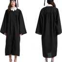 Unisex Matte Graduation Cap and Gown 2026 Tassel Set for High School &College Graduates (Black), Size 51