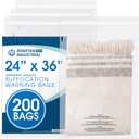 Spartan Industrial - 24" X 36" (200 Count) Self Seal Clear Poly Bags with Suffocation Warning for Packaging, Shipping - Permanent Adhesive