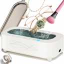 Professional Ultrasonic Cleaner, 48KHz Ultrasonic Jewelry Cleaner for Retainer,Eyeglass,Denture,Watch Band,Retainer,Ring - 2 Cleaning Modes/360°Deep Clean,350ML/12OZ 304 Stainless Steel Tank,Low Noise