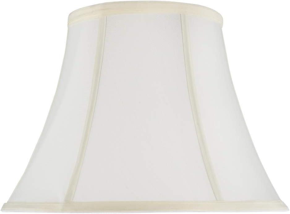 Aspen Creative 30216A Transitional Bell Shaped Spider Construction Lamp Shade, Pearl & Ivory, 7" Top x 13" Bottom x 9-1/2" Slant Height