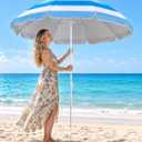 6ft Beach Umbrella with Sand Anchor and Carry Bag, Sea Rhythm
Portable Ultimate Adjustable Shade with Tilt & 360° Rotation, Windproof for Pool, Patio, Beach