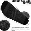 COOVAN 12 Pack Crew Socks for Men Half Cushion Moisture Wicking Athletic Socks (Black)