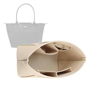 Lckaey Purse Organizer Insert for Longchamp Le Pliage Neo Handbags Long champ Insert Organizer 1012 beige, Size M