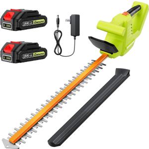 20V Lightweight Hedge Trimmer Cordless with 2 Batteries & Charger, 3/4" Cut
