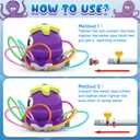 SAMTOP Outdoor Water Spray Sprinkler for Kids and Toddlers, Summer Outside Toys Backyard Games with 8 Wiggle Tubes, Attaches to Garden Hose Splashing Fun Toys for 3 4 5 6 7 8 Year Old Boys Girls Gifts
