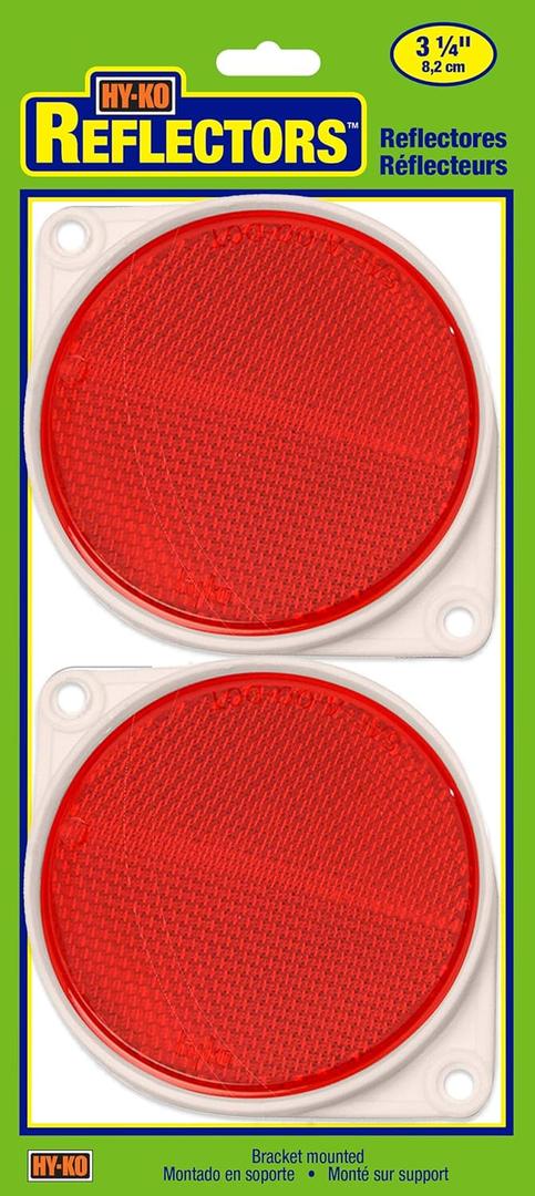 Hy-Ko Products CDRF-3R Nail On Reflector 3" Diameter Red, 1 Piece