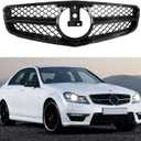Glossy Black Front Bumper Grille For 2007-2014 Mercedes Benz W204