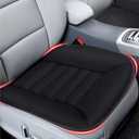 MYFAMIREA Car Seat Cushion Pad 1.2" Thick Comfort Seat Protector for Car Driver Seat Office Chair Home Use Memory Foam Seat Cushion with Non Slip Bottom, 20'' x 18.5'', Black, 20 IN x 18.5 IN x 1.2 IN