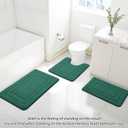 Arotive Memory Foam Bathroom Rug Mat 47x24, Ultra Soft and Absorbent Bath Mat, Machine Wash Dry, Comfortable Bath Rug Carpet for Bathroom Floor, Tub and Shower, Dark Green