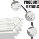 Pushglossy 2 Pcs Replacement Door Bottom with Vinyl Fins 36" Long 1 3/4" Wide Threshold Seal Bottom of Door Weatherstrip Kerf Weather Stripping for 7/8" Between Barbs (White)