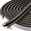 33 Ft V-Shape Thin Weather Stripping Door Seal Strip for Doors Frame,Self Adhesive Foam Tape Weatherstripping Door Insulation Winter,Door Soundproof Gap Filler Sealing Strip,Brown