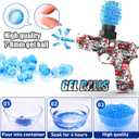 QOGELY 2 Pack Gel Ball Blaster Guns, Small Manual Splat Orby Gun, Gel Splatter Blaster for Adults, Outdoor Activities Shooting Games for Backyard, Garden& Lawn, Ages 14 & Up (Red + Yellow)