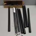 Zeerobee Curtain Rods for Windows 66 to 120, 1 Inch Industrial Wrap Around Black Curtain Rod, Indoor/Outdoor Room Divider Adjustable Drapery Pole, 66"-120"