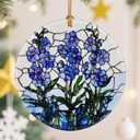 Birth Flower Christmas Tree Decorations, Christmas Ornaments, Keepsake Ornaments, Holiday Decor, Holiday or Xmas Gift, Birthday Gift, Gifts for Flower Lovers - Gifts for People Born in July