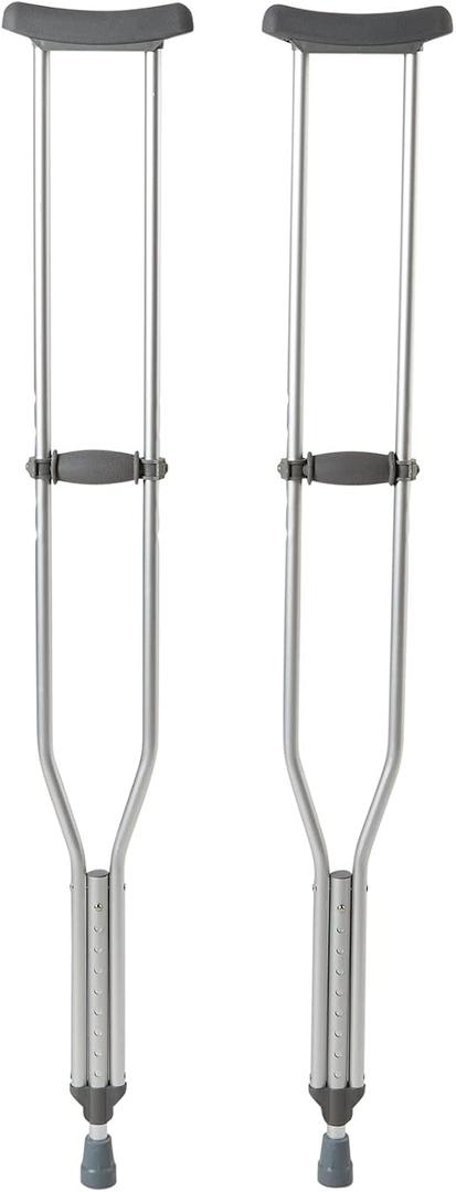 McKesson Aluminum Adjustable Underarm Crutches for Tall Adults 5'5" - 6'6" 