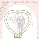 Metal Double Heart Arch Stand for Proposal, Heart Shaped Balloon Arch StandHeart Shaped Arch Frame, for Proposal Ceremony, Valentine's Day, Engagement, Birthday Party Baby Shower Decoration Decor