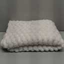 EXQ Home Fleece Throw Blanket for Couch or Bed - 3D Imitation Turtle Shell Jacquard Decorative Blankets - Cozy Soft Lightweight Fuzzy Flannel Blanket Suitable for All Seasons(50"60",Beige)