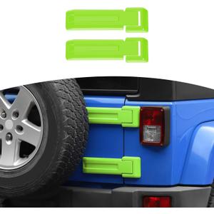 RT-TCZ for Jeep JK Tailgate Hinge Cover Trim Green for Jeep Wrangler JK JKU 2007-2017 Green Exterior Accessories 2pcs