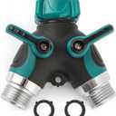 Hose Splitter 2 Way Heavy Duty Y Valve, Spigot Splitter for Garden Hose, Water Hose Y Splitter with 2 Extra Rubber Washers