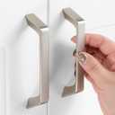 ASKANO 10 Pack 3-3/4 Inch Hole Centers, Brushed Nickel Cabinet Pulls Satin Nickel Cabinet Handles Silver Kitchen Hardware for Cabinets ZP2210 Drawer Bedroom Dresser Bathroom Vanity Cupboard