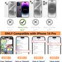 Compatible with iPhone 14 Pro Case, Works with Magnetic Wireless, Upgraded Full Camera Protection, Clear Back with Electroplated Edge, Slim Phone Case for iPhone 14 Pro Black