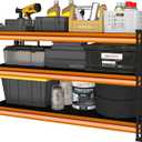 48" W Garage Shelving Heavy Duty, 1500LBS Loads Adjustable Garage Storage Shelves, 3-Tier Metal Shelving Units and Storage Racks, Industrial Utility Shelf,48" Wx18 Dx39 H, Orange