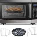 Toshiba Air Fryer Combo 4-in-1 Countertop Microwave Oven, Smart Sensor, Convection, Mute Function, Position Memory 13.6" Turntable, 1.5 Cu Ft, 1000W, Black, ML-EC42P(BS)