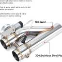 Universal 2.5 Inch Stainless Steel Exhaust Pipe 2PCS Kit