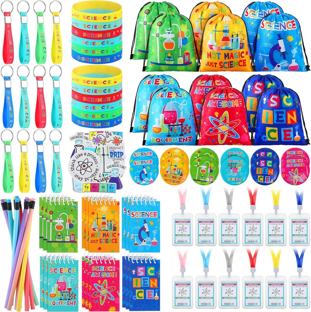Zhanmai 140 Pcs Science Party Favors, Science Birthday Party Decorations