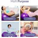Peanut Shaped Yoga Ball, 90x45cm Anti Burst Exercise Ball, Heavy Duty PVC Fitness Peanut Ball with Pump and Plug, for Adult Workout, Pregnancy, Labor Support and Physical Therapy