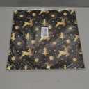 12" Christmas Pattern Paper & Sticker Kit Black Gold Scrapbook Premium Specialty Paper Double-Sided 12"x12" with 12 Designs 36 sheets for Scrapbooking Card Making Crafting