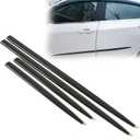 Black Car Door Side Body Guards, 4PCS Body Side Trim Universal Car Door Protector Body Side Door Trim Kit Sturdy ABS Car Body Kit