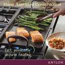 Anolon Advanced Home Hard Anodized Nonstick Double Burner Griddle/Grill Pan with Roasting Rack, 10 Inch x 18 Inch, Bronze