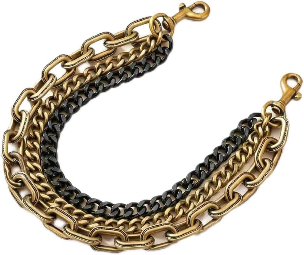 MORWLAT Gold Bag and Purse Charm Chain for Handbags, Two-Tone Vintage Charm Key Chain Pendant, Trendy Jewelry Gift for Women