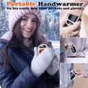 Rechargeable Hand Warmer 2 Pack, LED Display & 4 Levels, Ultrathin Electric Hand Warmers Portable USB Pocket Heater Fits Gloves for Hunting Essentials, Camping, Raynauds, Gifts for Christmas