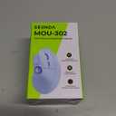 Seenda Ergonomic Mouse Wireless, MOU-302 Bluetooth Vertical Mouse Rechargeable, Volume Knob, Silent Mice & 1000/1600/2400 DPI, 3 Multi-Device Connection for Windows/PC/Laptop/Mac/MacBook, Blue