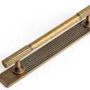 Goo-Ki Antique Brass Zinc Alloy Cabinet Handle with Backplate - 5''(128mm) Hole Center Cabinet Pull Hardware for Bedroom, Kitchen, 2 Pack9596-G