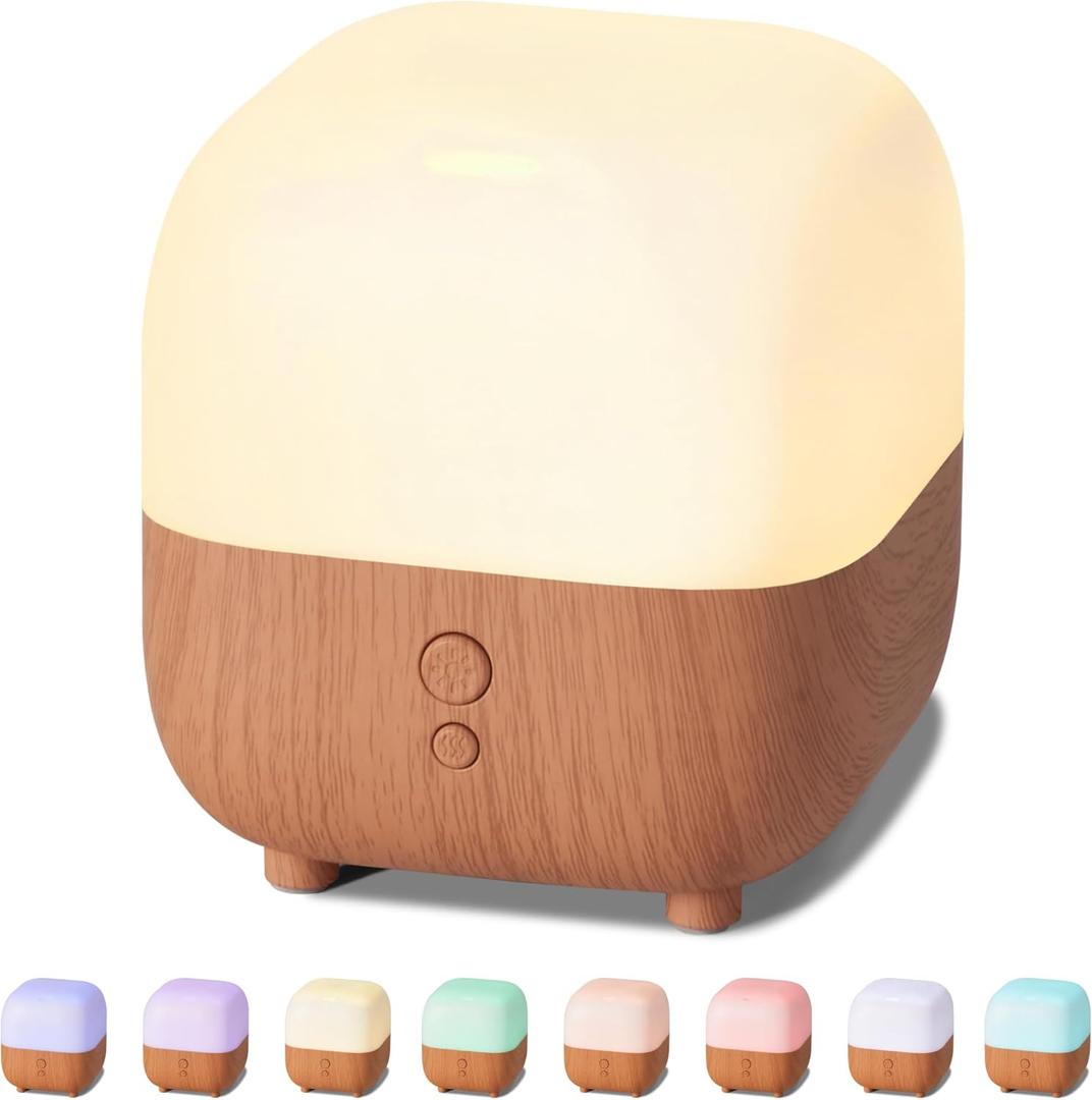 InnoGear 150ml Essential Oil Diffuser, 5-in-1 Diffusers for Home Scent 8 LED Color Aromatherapy Diffuser Air Desk Mini Humidifier Small Vaporizer Aroma Diffuser for Computer Laptop Office, Medium (Yellow)