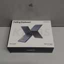 Samsers Full-Size Foldable Bluetooth Keyboard, KF08S Wireless Folding Keyboards with PU Leather Cover, Portable Travel for iPhone iPad Smartphone Tablet Laptop, Android Windows Mac OS, Black