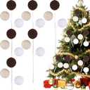 6 Pack 15" Large Artificial Christmas Tree Picks Neutral Xmas Branches Hanging Decoration for Christmas Tree Home Vase Holiday Season Decor