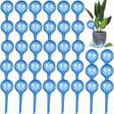 Pinkunn 36 Pcs Plant Watering Globes Plastic Self Watering Bulbs Automatic Plant Watering Devices Self Watering Planter Insert Small Plant Waterer for Garden Indoor and Outdoor Plants Flowers (Blue)