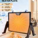 Dual-Sided Chicken Coop Heater for Winter, 180W Adjustable Temperature with Digital Display Panel, 360° Adjustable Angle, Timer & Cycle Mode, Built-in Light, 16 x 12 Inch Heat Plate for Chicken Coop