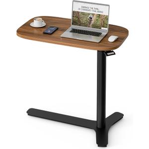 30" Large Overbed Table with Wheels Adjustable Height Ideal Bedside Table for Home Medical Use - Rolling Table for Hospital - Over Bed Desk, Versatile Bedside, Lap Desk, Laptop Stand, Black Walnut
