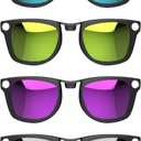 4Pcs Polarized Clip for Ray-Ban Meta Wayfarer Standard RW4006 (Size M 50-22) Smart Glasses Protect Your Eyes, Cool and Fashion (Silver, Blue, Yellow, Purple)