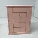 Jewelry Box for Girls, Musical Jewelry Box with Spinning Dancer Gifts for Little Girls Christmas New Year Birthday Children's Day, 5 Layer Large Wooden Kids Music Jewelry Organizer Box(Pink)