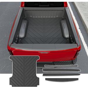 powoq 5.7FT Truck Bed Rail Caps Compatible with 2019-2026 Dodge Ram 1500 Truck Bed Mat Tailgate Molding Cap Protector Bed Around Rails Covers Replacement for 2019-2026 Dodge Ram 1500 Accessories