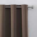 LEMOMO Chocolate Brown Thermal Blackout Curtains/52 x 95 Inch/Set of 2 Panels Room Darkening Curtains for Bedroom