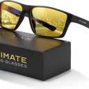 Titan Gaming Glasses, Blue Light Blocking, Night Driving Glasses for Men, Computer Protection Christmas Gift for Gamers (Black)