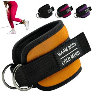 WARM BODY COLD MIND Adjustable Ankle Straps for Cable Machines Men and Women, for Gym, Weightlifting, Fitness, Workouts, Functional Trainers