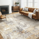 6x9 Area Rugs Living Room: Large Washable Abstract Modern Soft Rug Stain Resistant Indoor Floor Non Slip Accent Carpet for Bedroom Nursery Playroom Dining Room Office Dorm Home Decor- Gray Gold
